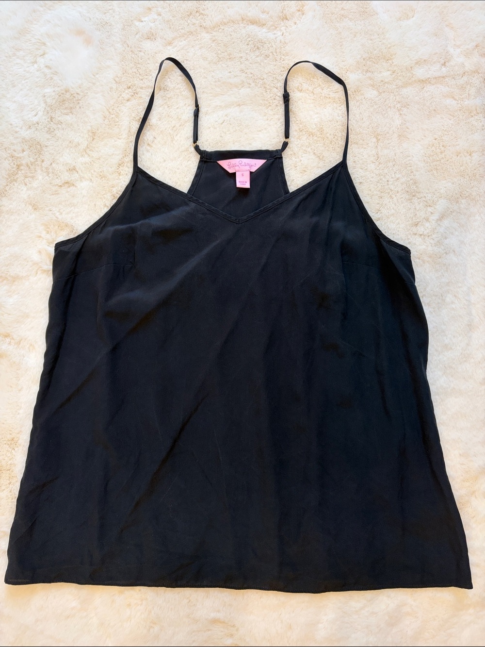 Lilly PulitzerBlack V-Neck Spaghetti Strap Tank Top